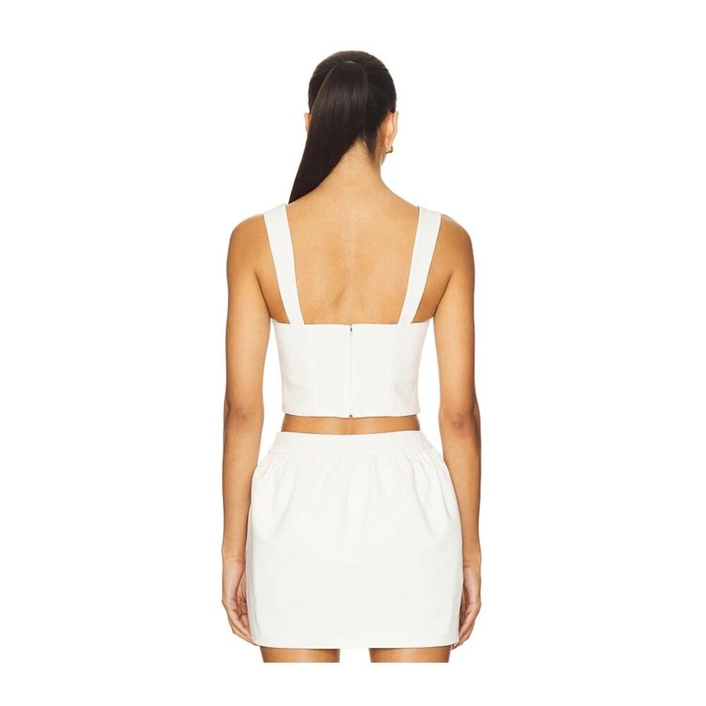 Lovers and Friends | NEW White Corset Style Jacqueline Tank Top Preppy Summer - Picture 2 of 9